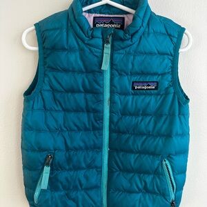 Patagonia Teal Puffy Kids Vest